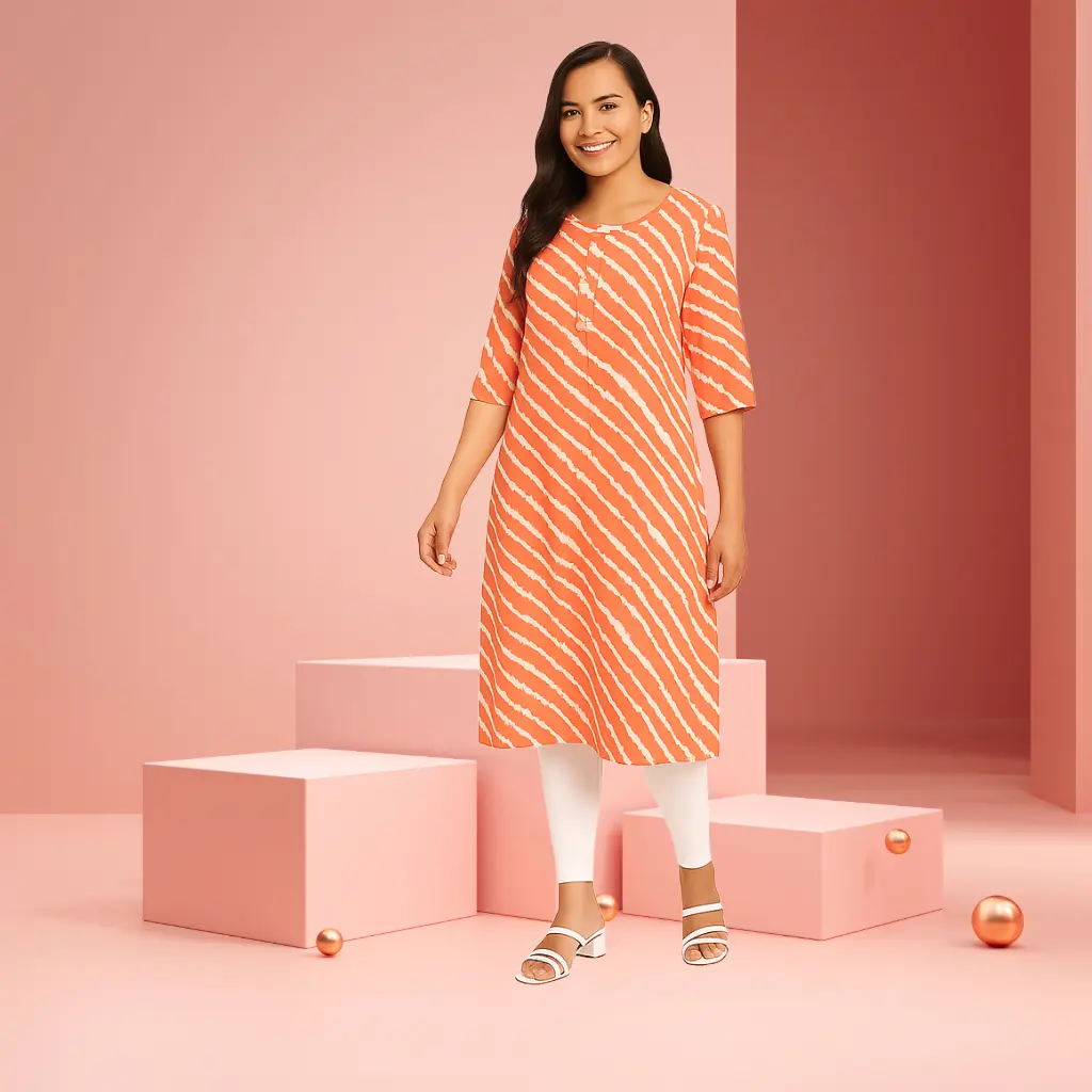 Office Wear Rayon Fabric Kurti